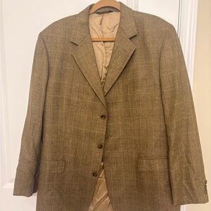 Brooks Brothers Tan Plaid Blazer